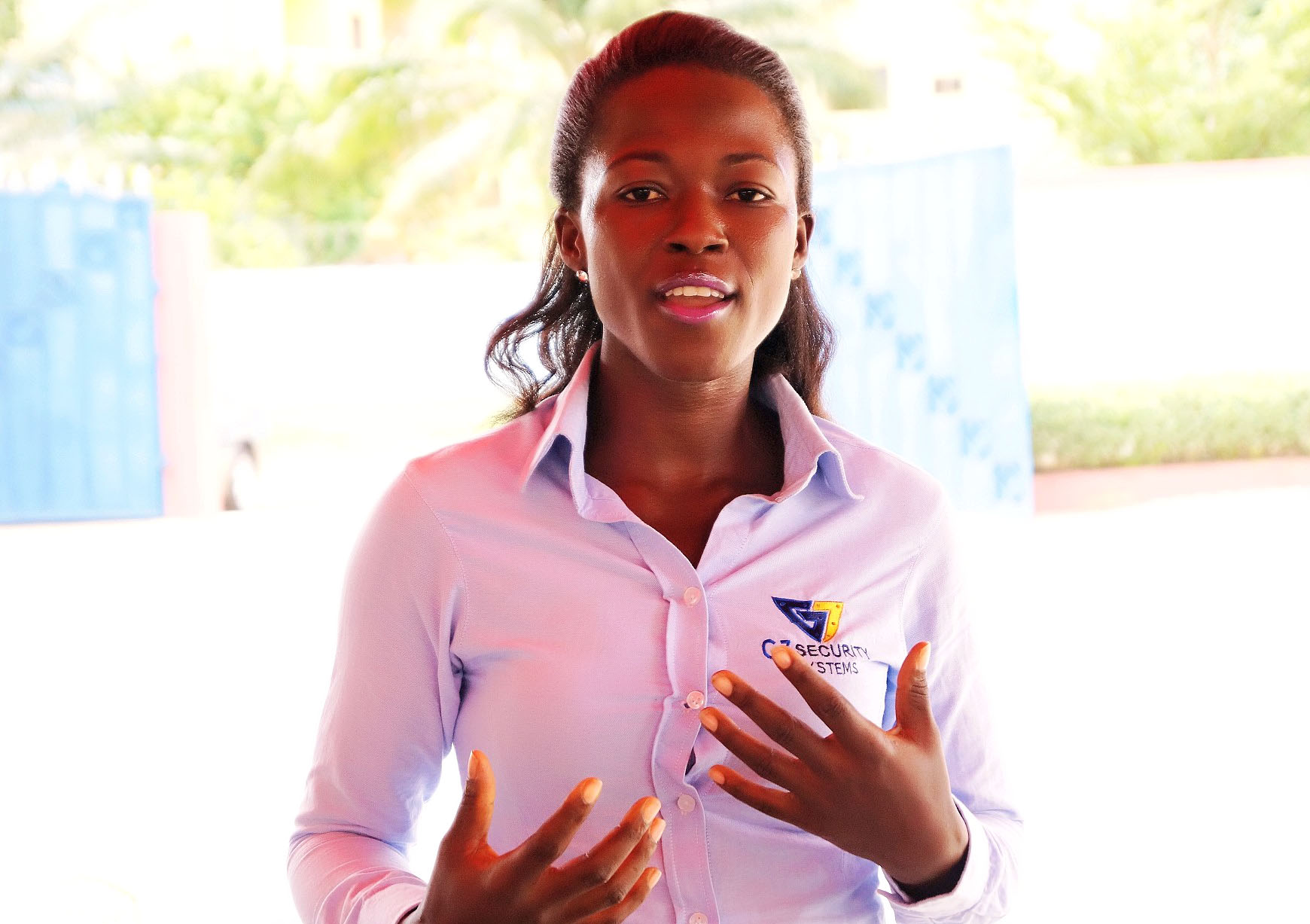 Public relations Officer addressing participants