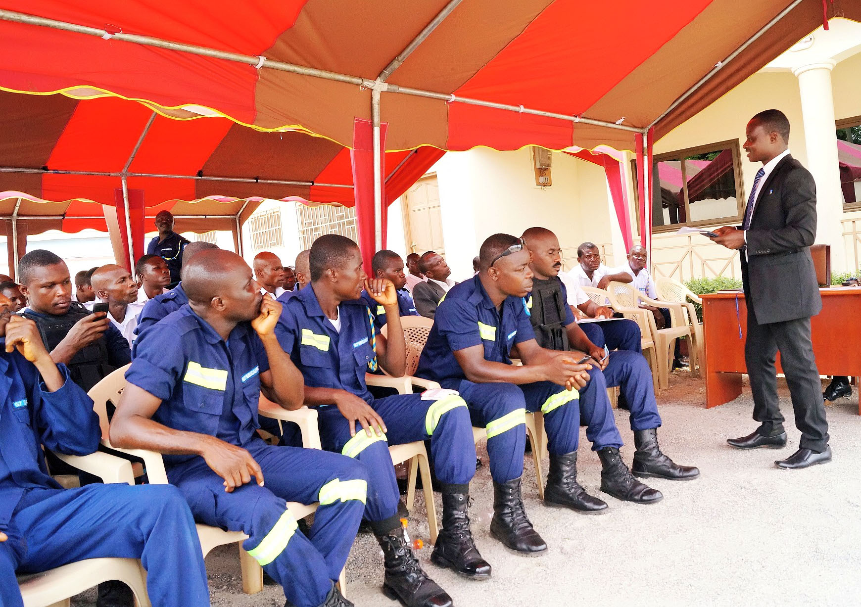 Finance Officer addressing participants